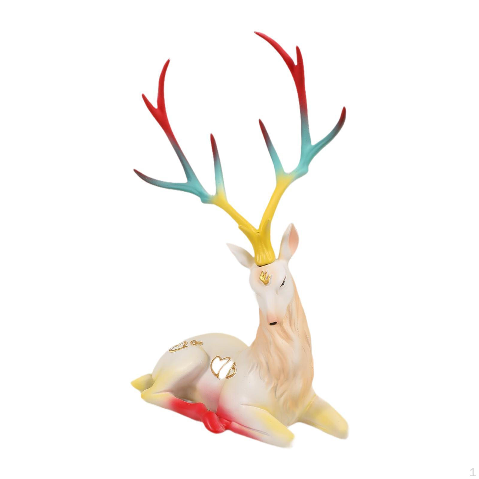 

Фигурка оленя, домашний декор, олень, скульптура, статуэтка для спальни, книжной полки, стола Sitting Deer