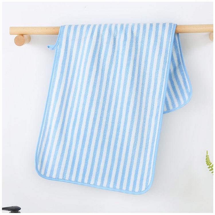 Warp-knitted High-density Stripe Thickened Soft Absorbent Towel