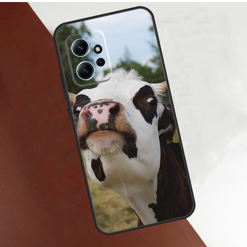 Funny Cow Face Case For Xiaomi Redmi Note 14 10 11 12 13 15 Pro Plus Cover For Redmi 15 14C 10C 12C 13C 15C
