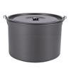 Camping Soup Pot Cookware with Lid 15L Large Outdoor Portable Hanging Pot Cooking Set for 8-10 People