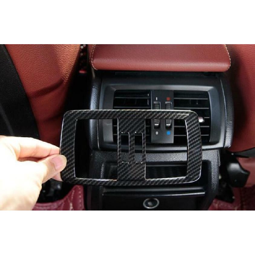 For BMW X3 F25 X4 2011-2017 ABS Carbon Fiber Back Row Air Outlet Vent Cover Trim