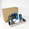 8 Piece Professional Stainless Steel Putty Scraper Set with Variety of Spatulas and Scraper Storage Box for Wall Projects