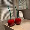 1pc -Toilet brush New Lovely Cherry Shape Lavatory Brush Toilet Brush Holder Set Toilet Bathroom mat Toilet brush Cleaning