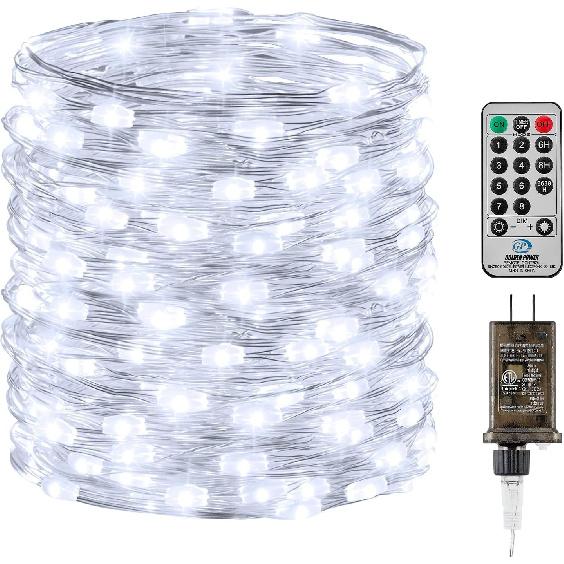 Minetom Fairy Lights with Remote, 66 Feet 200 Led Firefly String Lights Plug in for Bedroom Home Wall Ceiling Christmas Tree Wreath Craft Wedding