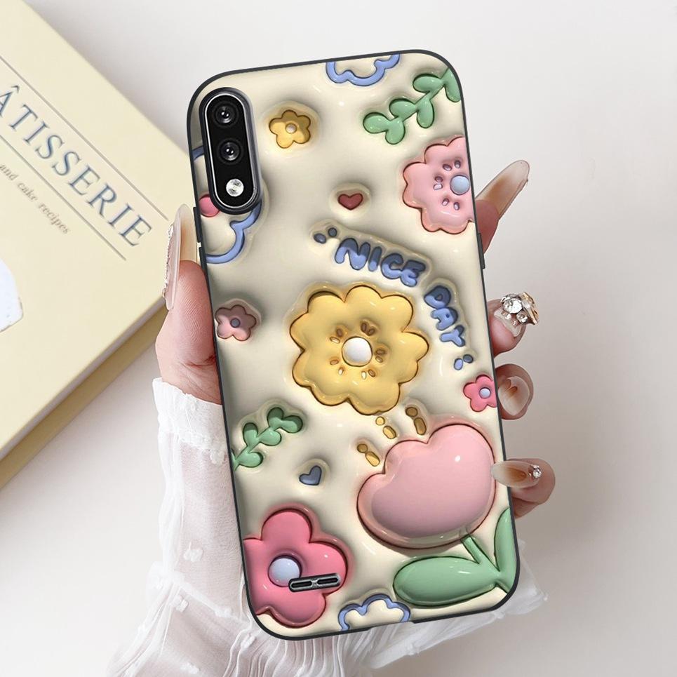 Cartoon Painting Phone Case For LG K22 2020 K10 K52 K61 K62 K42 2020 Shockproof Cover Luxury Flower Soft Liquid Silicone Cqoue
