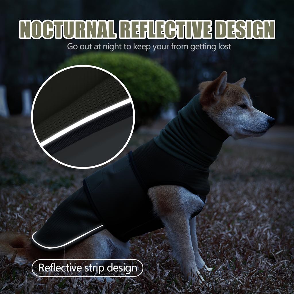 Dog Calming Vest, Reflective Comfort Jacket for Small and Medium Dogs, Anxiety Relief Vests Suitable ForThunderstorm Fear and Anxiety Hooded Clothing