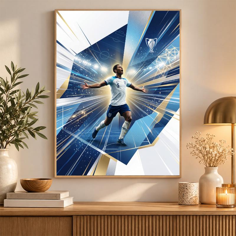 Jude Bellingham Diamond Painting Kit 5D Full Drill DIY Diamond Mosaic Wall Art Home Decor