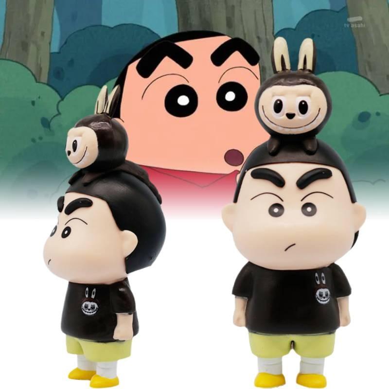 Adorable Crayon Shin Chan Labubu Figurine Perfect For Collectors And Fans Alike