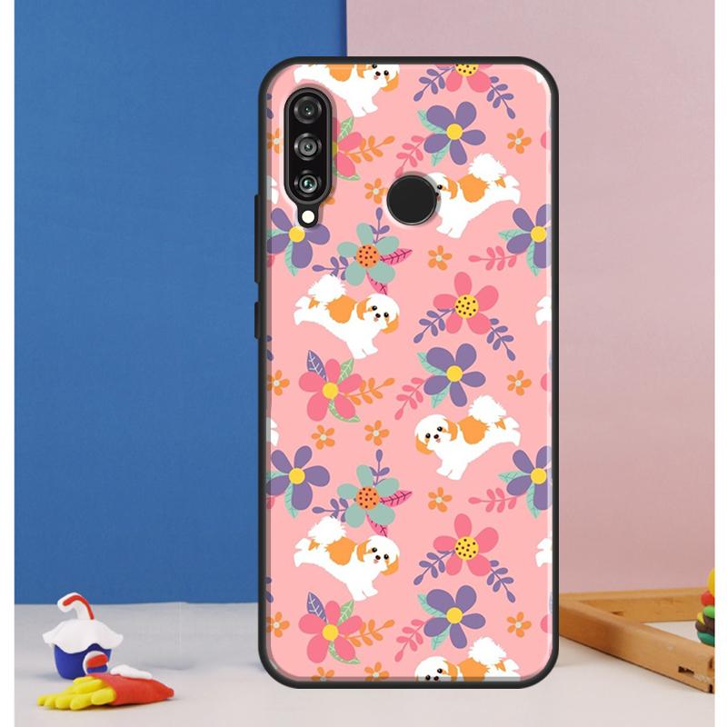 Cartoon Shih Tzu Dog Case For Huawei Nova 12i 11i 8i 7i 12s Y73 Y70 Y90 Y60 Y72 Y61 Y91 9 10 SE P40 Lite P30 Pro