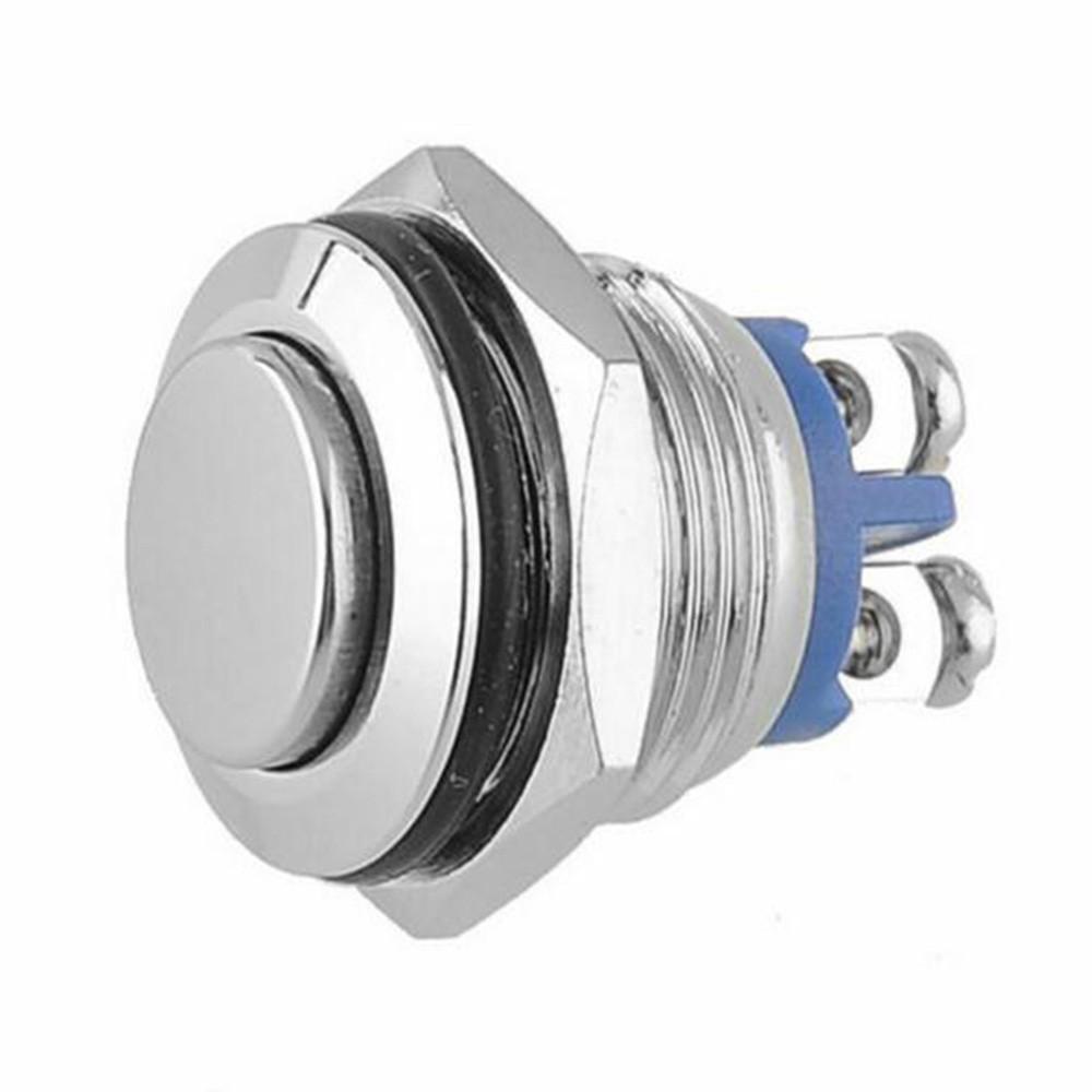 30 AMP METAL MOMENTARY WATERPROOF SWITCH 12V16mm 5/8 HORN STARTER NITROUS BUTTON