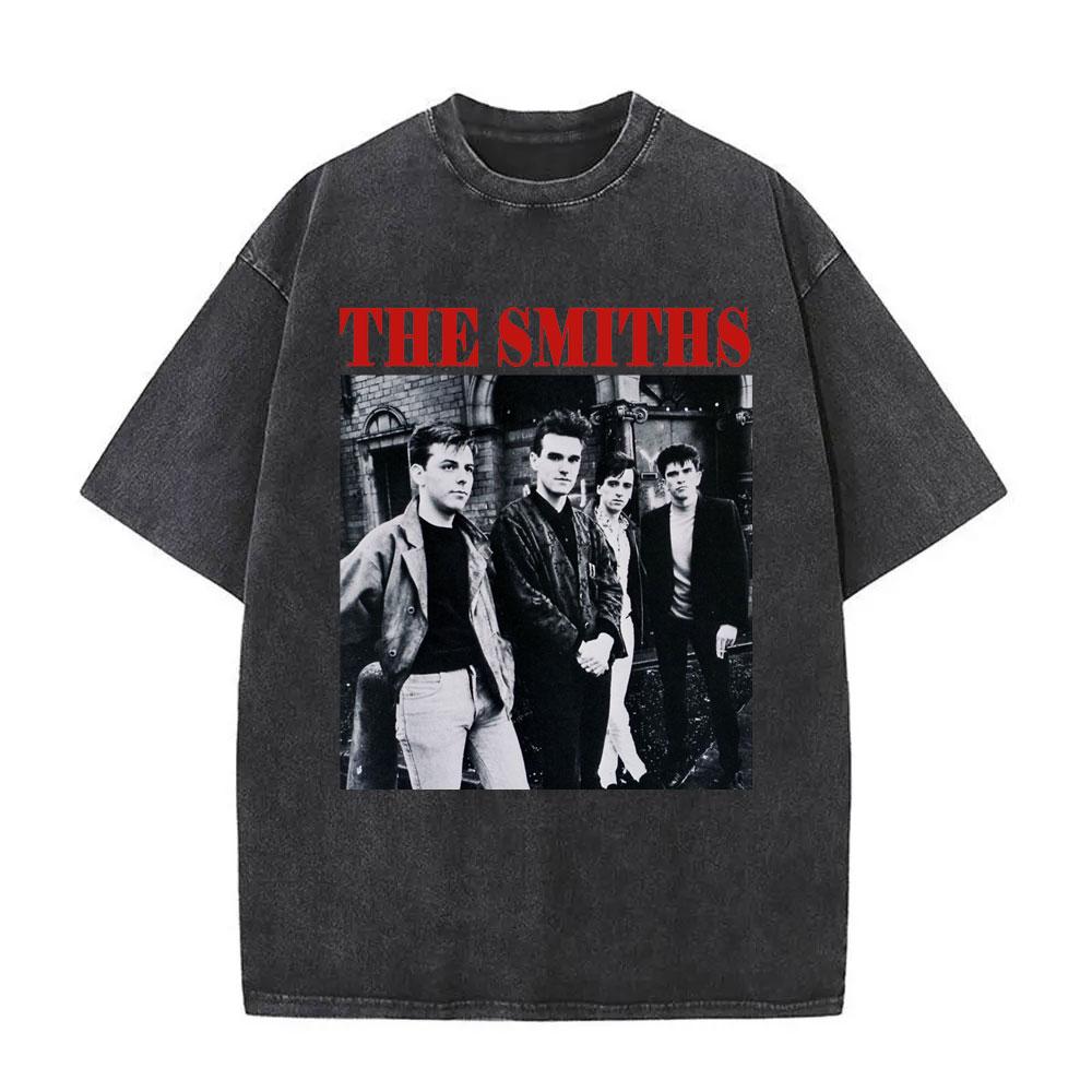 Rock Band The Smiths Louder Vintage Washed Tshirt Alternative s Indie Morrissey T Shirt The Queen Is Dead Tshirts Unisex