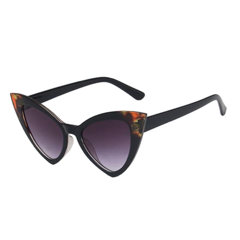 Retro Fashion Sunglasses Women Brand Designer Vintage Cat Eye Black Glasses Female Lady UV400