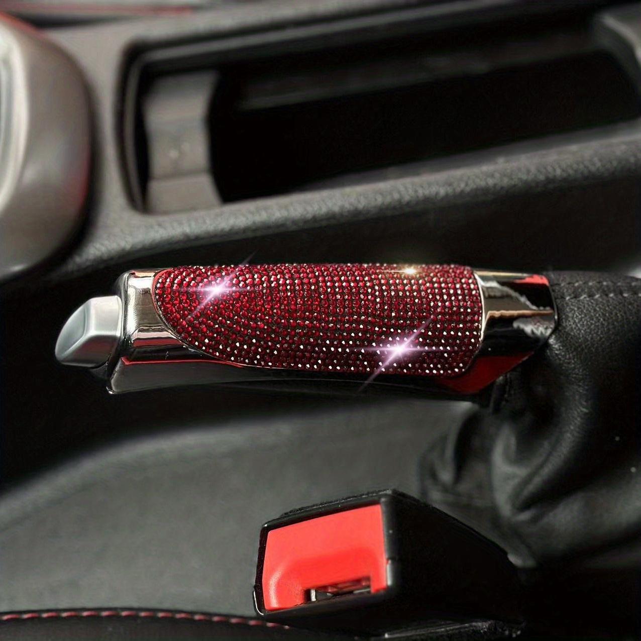 

Универсальный хрустальный автомобильный рукав ручного тормоза, противоскользящий автомобильный воротник переключения передач с бриллиантами, автомобильные аксессуары для интерьера. красный