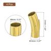 uxcell 12mm Hole Column 4pcs Leather Cord End Clasp Rasp Connectors Stainless Steel Clasp Closure Leather Cord Buckle Jewelry Making DIY Supplies Gold