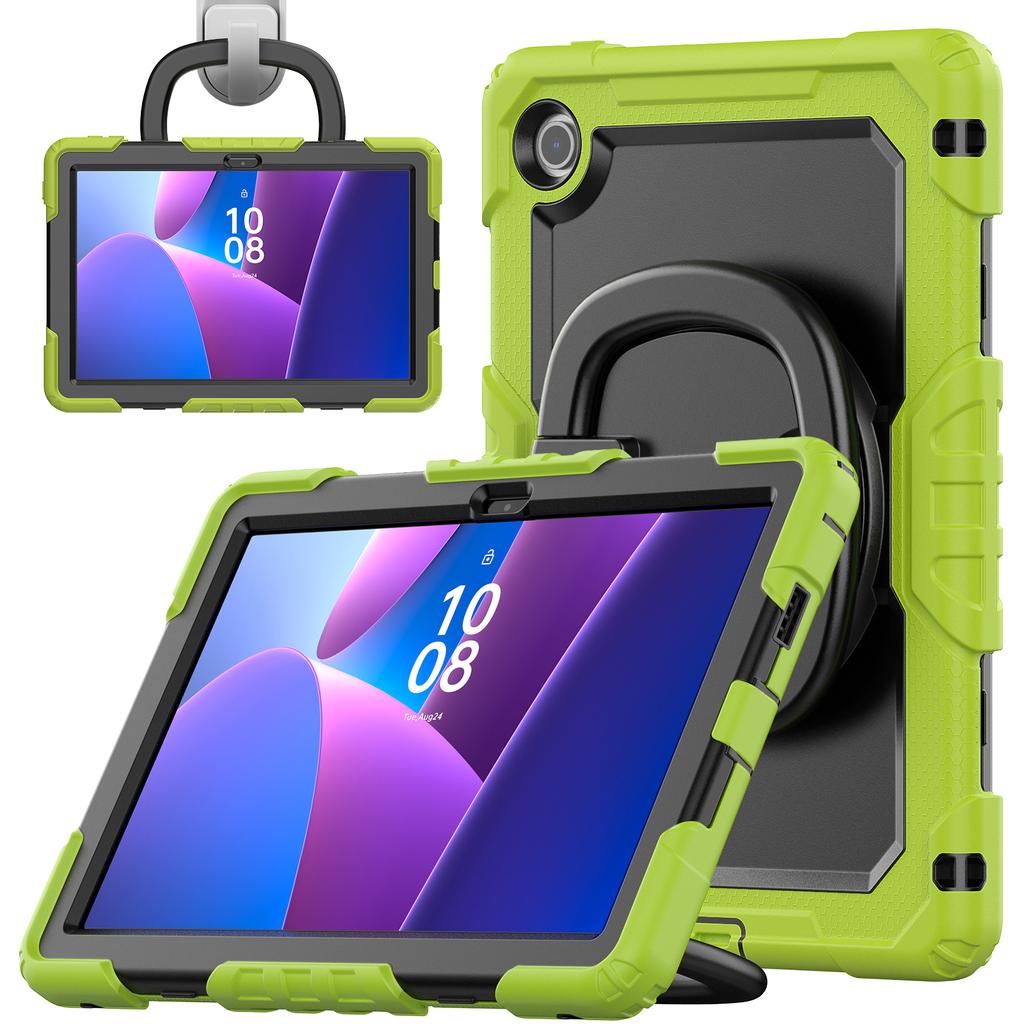 Para Lenovo Tab 10.1 (2025) Capa TB-311XU/Tab TB311FU Anel Suporte PC+Silicone À Prova de Choque Capa para Tablet