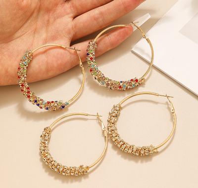 Charm Bunt Boho-Chic Für Alltag Party Wear Design Strass Creolen - Vintage Mode beliebt