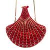 Clutch bag scalloped diamond high-end rhinestone dinner bag banquet party annual meeting clutch