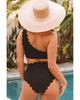 Azura Exchange Scalloped One-Shoulder Bikini
