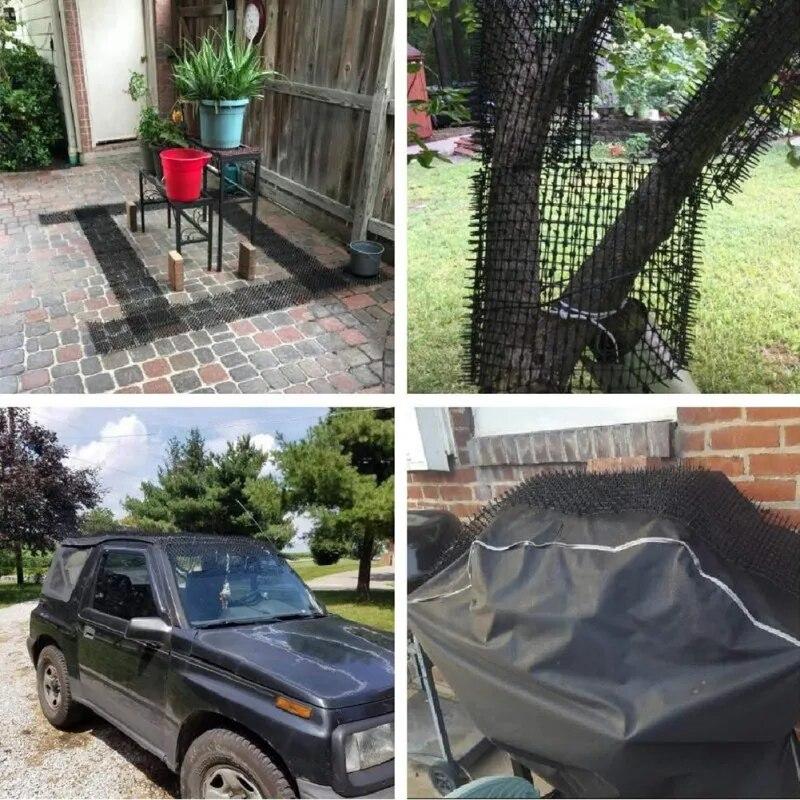 Garden Protect Kunststoff-Spike-Matte, Katzen- und Hundeabwehrmatte, die Katzen und Hunde vom Graben abhält