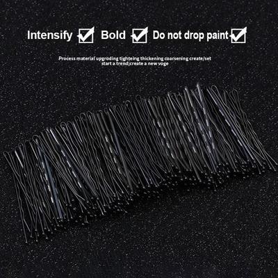 50/100 tk Must Sirge Joone Juukseklamber U-Kujuline Nõel Daami Juuksenõelad Lokkis Lainelised Klambrid Naised Bobby Pins Stiliseerimine Juukseaksessuaarid