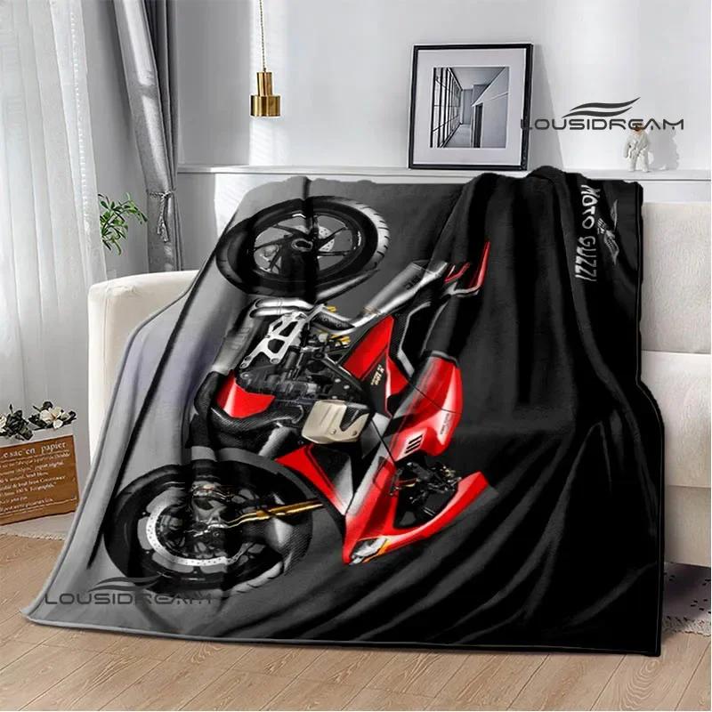 3D Guzzi Motorcycle Logo Printed Blankets Fashion Warm Blanket Soft And Comfortable Blanket Home Travel Blanket Birthday Gift