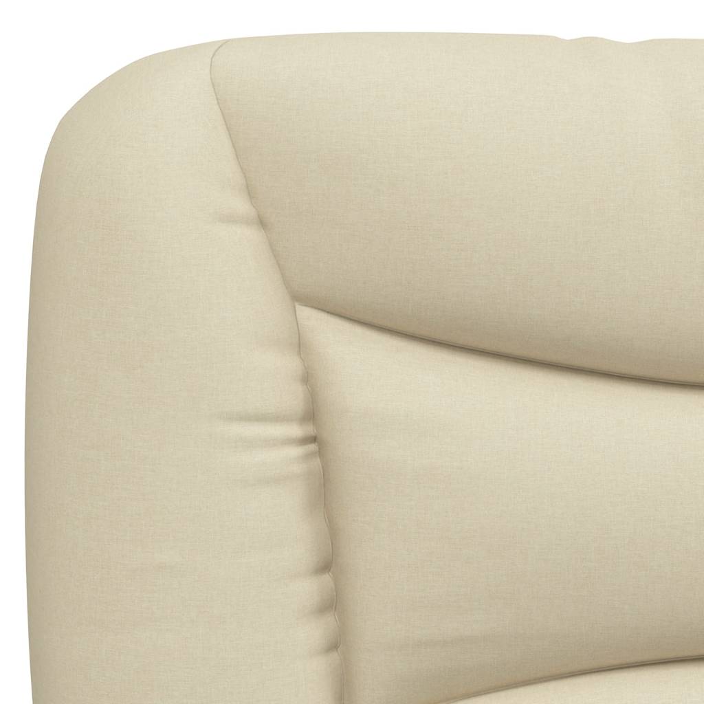 Bed Frame Without Mattress Hvar Cream 100x200 Cm Fabric