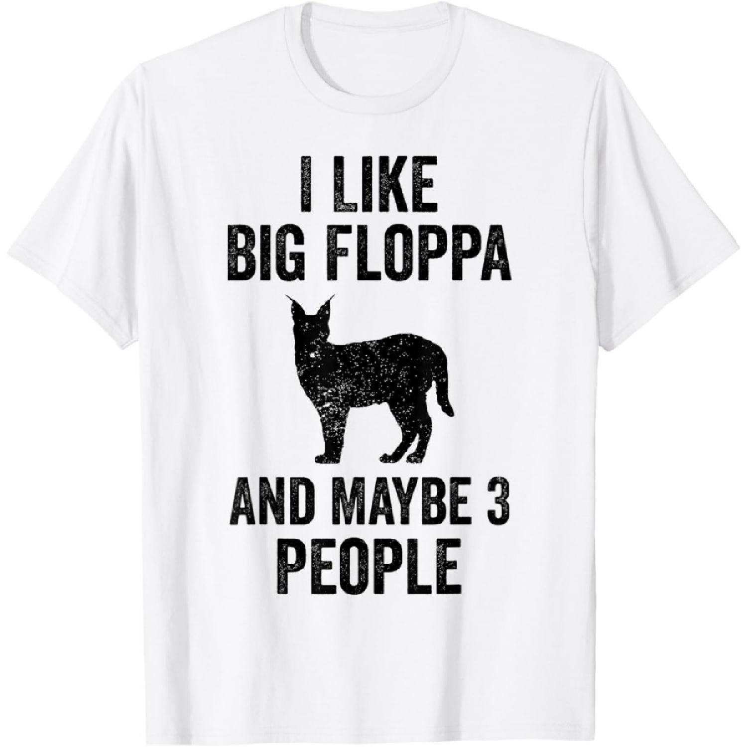 Big Floppa Caracal Cat Meme Big Floppa And Maybe 3 People T-Shirt XXXXXL белый