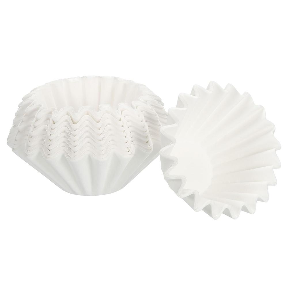 Uxcell 1-2 Cup Basket Coffee Filters, White Paper Filters, 45155mm, for Drip Coffee Makers, Cafes, Offices, and Home Use, Pack of 200