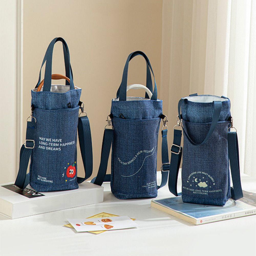 Hands-Free Mobile Phone Crossbody Bag Portable Thermos Cup Carrier Bag  Women