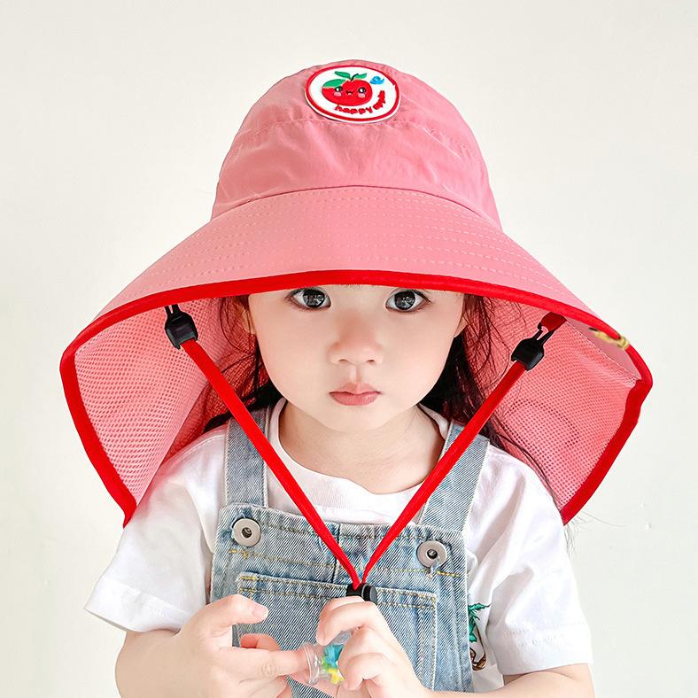 Kids Summer Sun Hat With Neck Flap UV Protection Wide Brim Visor Cap For Boys And Girls Outdoor Beach Shade
