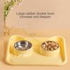 Raised Cat Feeding Double Bowls Nonslip Elevated Cat Water Bowl Food Container for Cat Dogs Small Pet Food Feeder Tray
