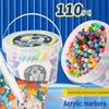 Dingdinghu 110-Color Stackable Acrylic Marker Pen Set for Kids' Drawing On Opaque Paper
