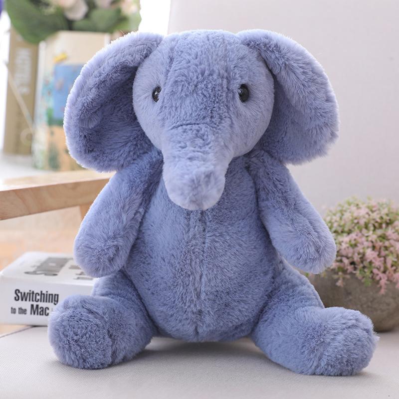 Nordischer Stil Niedliches Tier-Plüschtier aus Kaninchenfell Cartoon-Dinosaurier Elefant Schwein Bär Panda Puppe Beruhigungsspielzeug für Babys Kinderspielzeug Geschenke 11cm-30cm