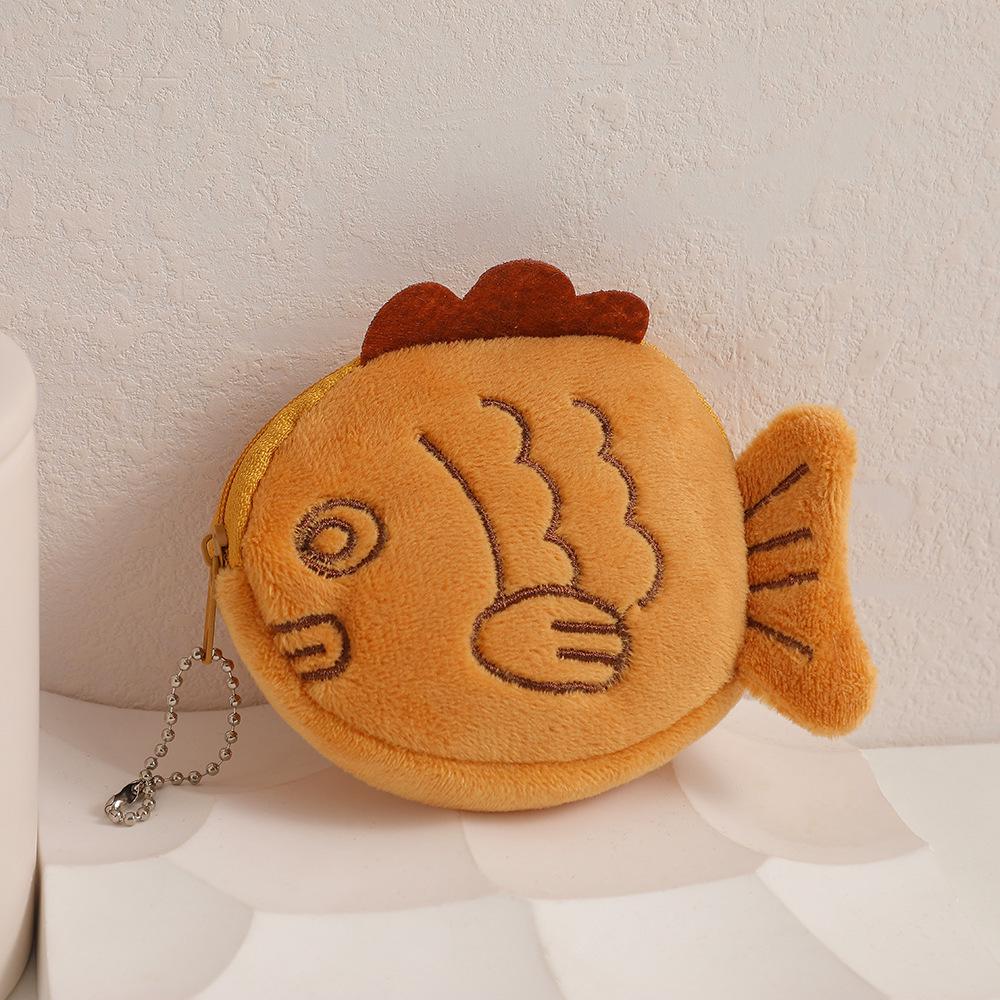 

Cartoon Sea Bream Plush Coin Purse - Cute Storage Bag for Kids, Students, Earphones, or Data Cables