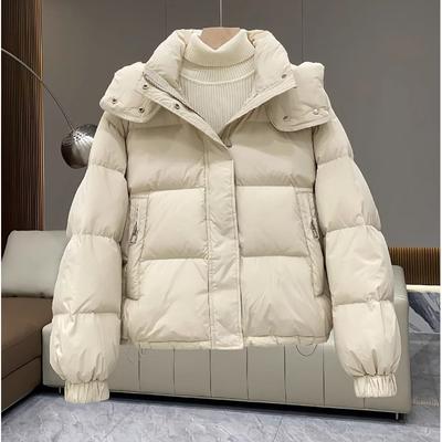 Gepolsterte Jacke Damen Übergröße Kapuze Neujahr Gepolsterte Jacke Damen Kurz Daunen Gepolsterte Jacke Winter Kleine Jacke Alleskönner