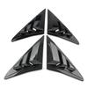 For Honda Civic 10th 2016- Hatchback ABS Plastic Rear Window Quarter Louver Cover Side Vent Trim Car Adhesive Accessories