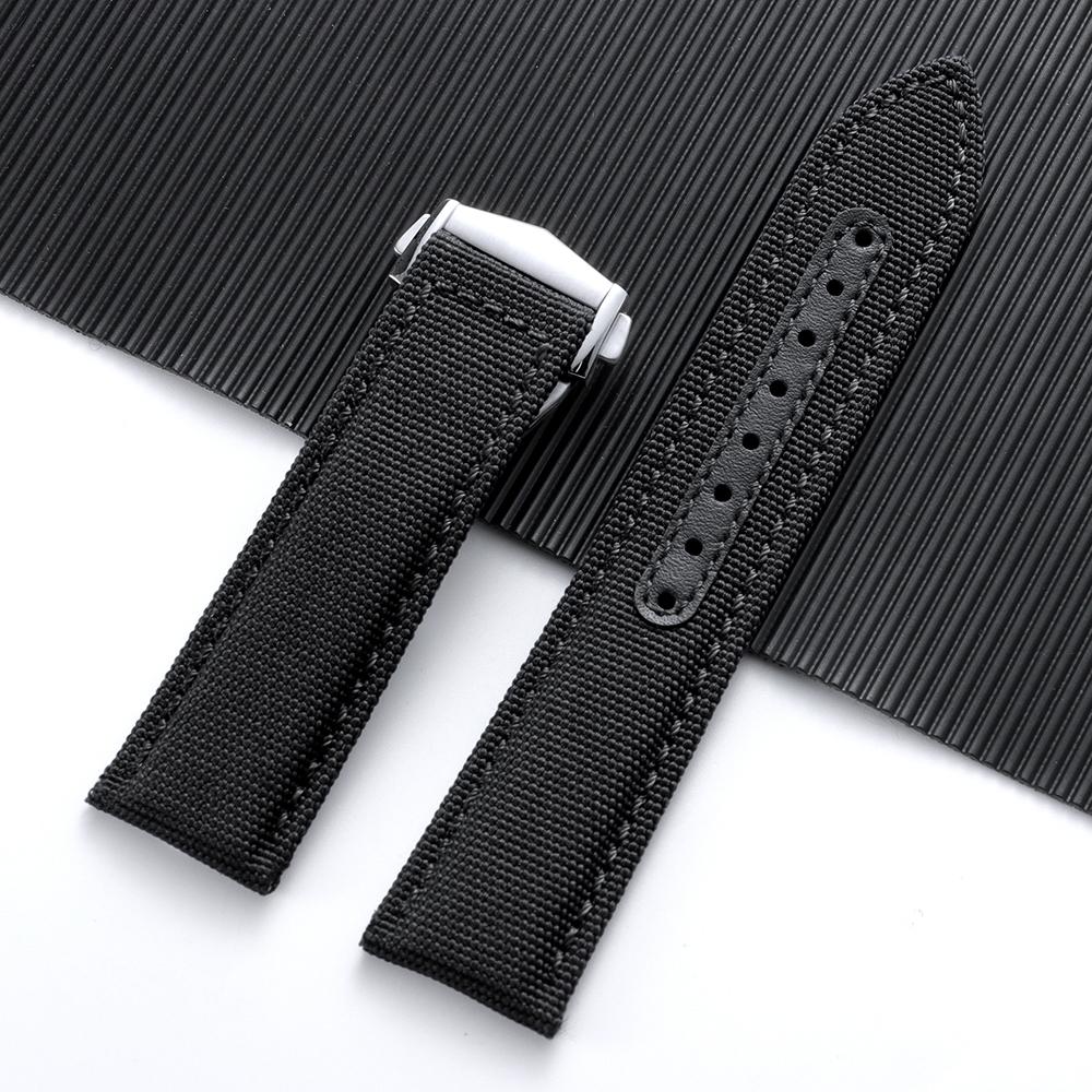 Cinturino per Orologio in Tela e Nylon da 20mm 22mm per Omega Seamaster 300 Cinturino per Speedmaster AT150 Fibbia Pieghevole Braccialetto Sportivo da Uomo