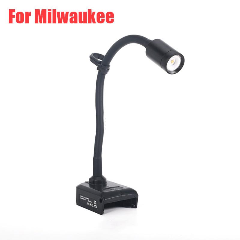 

Светодиодная настольная лампа для рабочего шланга для Makita/Bosch/Milwaukee/Dewalt 18 В литий-ионная батарея Гибкая светодиодная лампа с гибким держателем для токарного станка