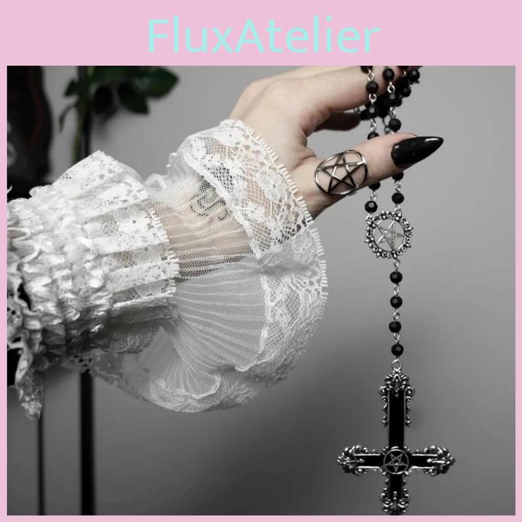 Stylish Cross And Star Pendant Necklace With Electroplated Alloy For Casual Fashion