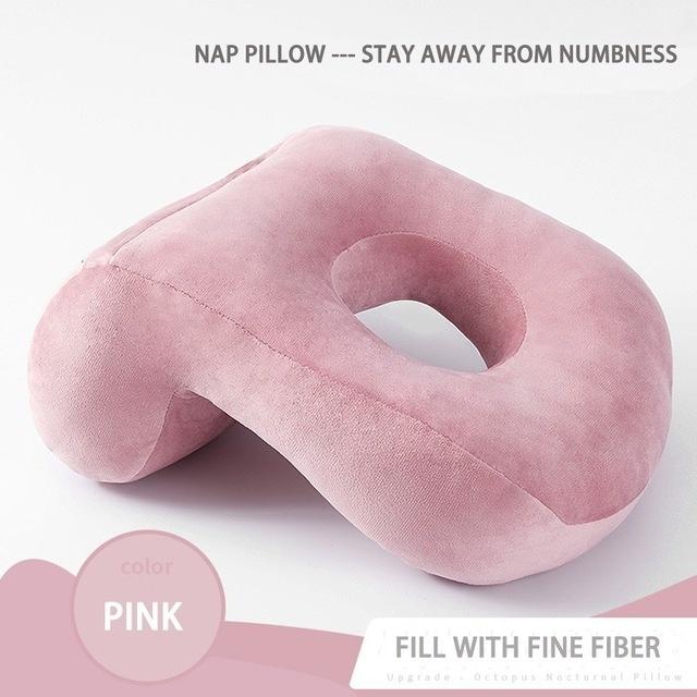 Multifunktionales Nickerchenkissen, Sleepy Hollow, Plüsch, einfarbig, hautfreundlich, natürliches Design, bequem