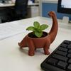 3D Printed Dinosaur Planter Creative Brachiosaurus Plant Pot Mini Storage Jar Candy Holder Desktop Ornament for Office Home Indoor Outdoor