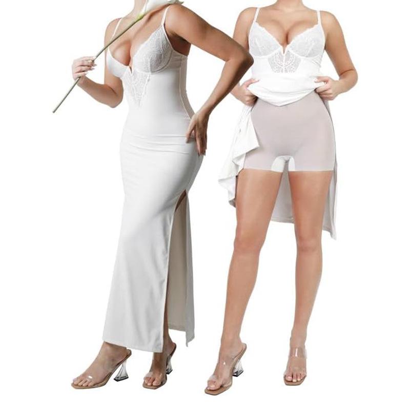 Summer Shaping Camisole Dress: Hip-Lifting, Tummy Control, European & American Style, Underwire Design.