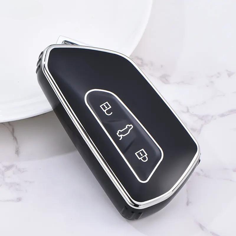 Tpu Car Key Case Cover Shell Fob For Vw Volkswagen Golf 8 Mk8 Id3 Id4 Cupra Skoda Octavia A8 Seat Leon Mk4 Formentor Tarraco