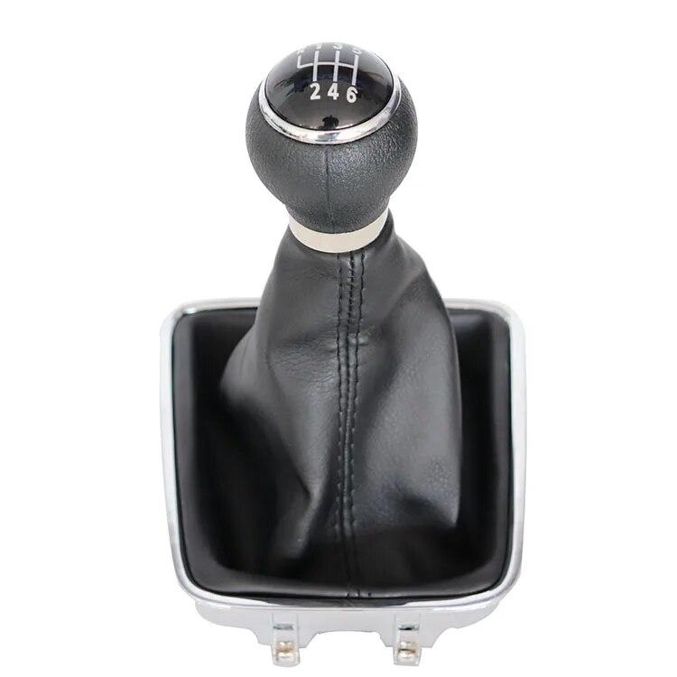 

6 скоростей для VW Tiguan 2007 2008 2009 2010 2011, автомобильный Стайлинг, автомобильная ручка переключения передач, новая ручка с кожаными ботинками чёрный