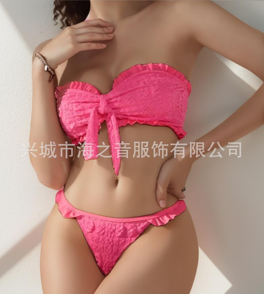 Neue Qualität Bikini Bikini Europäisches Und Amerikanisches Blasenstoff Geteilter Anzug Badeanzug Damen Bikini Badeanzug