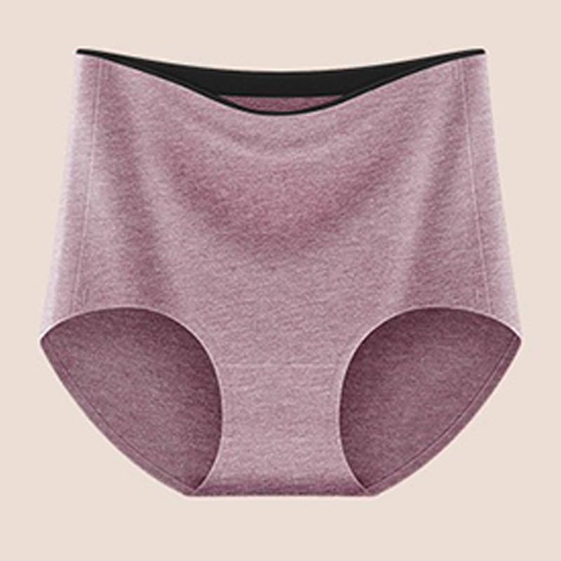 Fashionable Women's Underwear Comfortable Breathable Summer High Waist Plus Size Women's Pure Cotton Triangle Panties