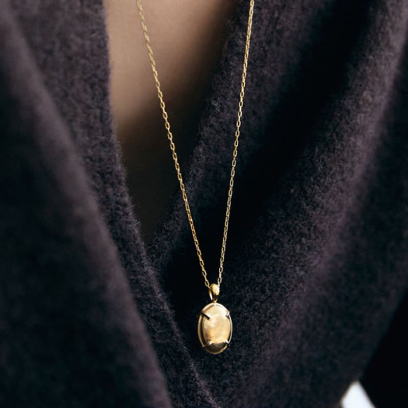 Goyu CABOCHON GOLD NECKLACE