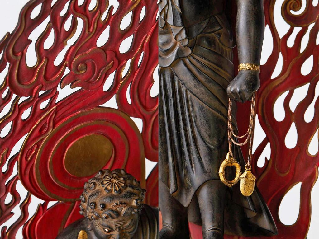 Ismu Standard Fudo Myoo Standing Statue Fudo Myouou Ryuzo Buddha Statue Figure Ismu Buddha Statue Buddha Healing Peaceful Decorative Buddha Statue