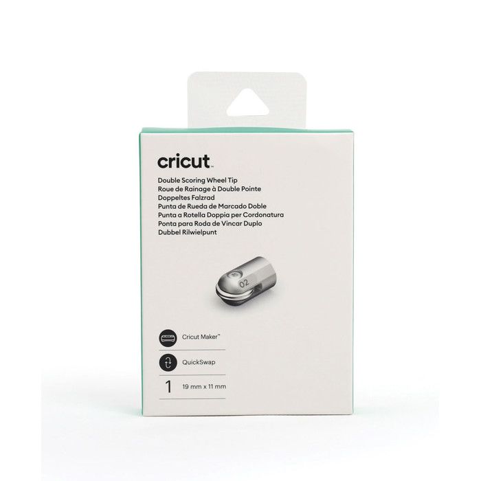 Accessoire de Scrapbooking - CRICUT - Roue de Rainage Double - Métal - Gris - Taille Unique