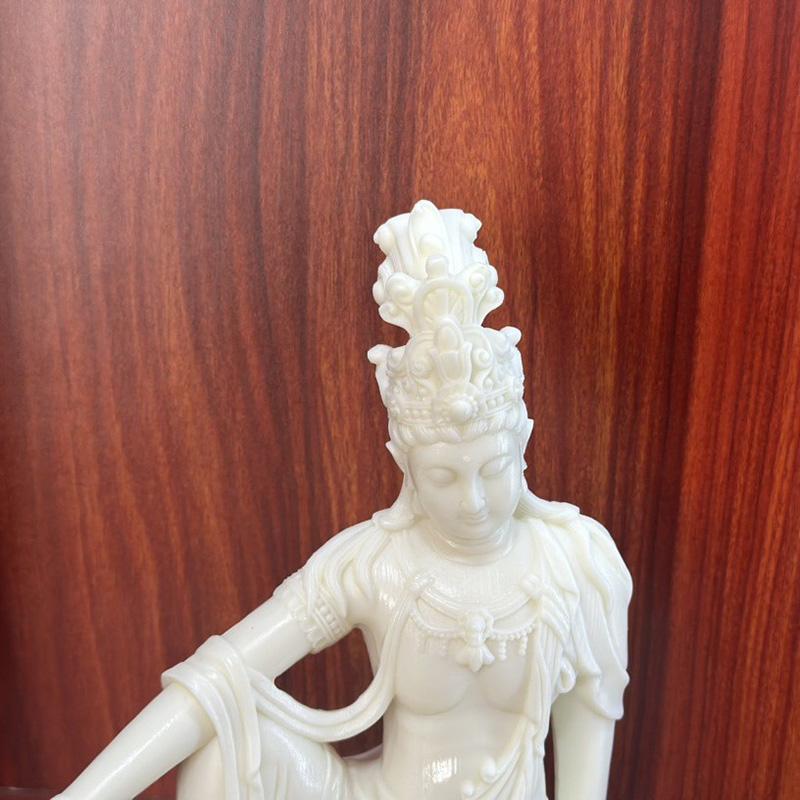 Sitting Meditation Guan Yin Buddha  Decorative Statue Buddhist Figures Home Living Room Office Wealth Luck Feng Shui Decor